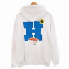 ハフ HUF CREWNECK KILLER P/O HOODIE パーカー プルオーバー フード ロゴプリント コットン 長袖 M 白 ホワイト PF00524 /DD ■ECS