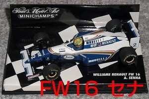 1/43ウイリアムズ ルノーFW16 セナ 左給油口 WILLIAMS白文字台紙