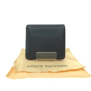 ▼▼ LOUIS VUITTON ルイヴィトン メンズ 二つ折り財布 タイガ ポルトビエ３カルトクレディ M30452 ブラック やや傷や汚れあり