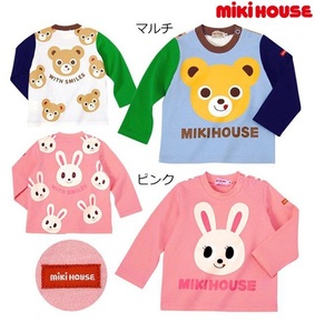 即決です!【ミキハウス】新品未使用mikihouse 110cm 105cm～115cm プッチー お顔がドン！長袖Ｔシャツ 男の子 子供服 キッズ カラー:マルチ