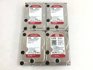 〇【4台セット】Western Digital WD20EFRX 2TB SATA 3.5インチ WD Red 消去済 正常 ハードディスク 動作品