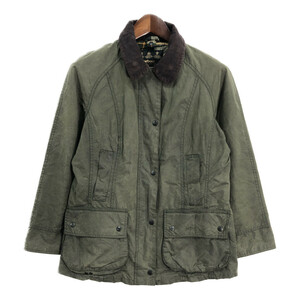 イングランド製 Barbour バブアー BEDALEビデイル オイルドジャケット オリーブ (レディース 8(レディース)) 中古 古着 R7046