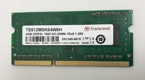 TRANSCEND PC3L-12800S 4GB DDR3 ノート用メモリ DDR3L-1600 4GB DDR3L 204ピン 4GB DDR3L LAPTOP RAM