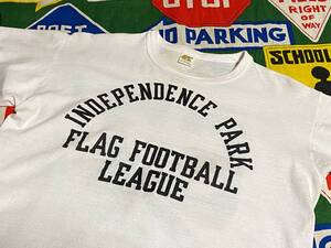 ★爽やかな白ボディーの1枚★Made in USA製アメリカ製Russell AthleticラッセルアスレチックビンテージカレッジプリントTシャツ70s70年代