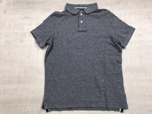 Superdry 極度乾燥しなさい POLO STORE 英国ブランド スポーツ ウォッシュ 霜降り ごま塩 半袖ポロシャツ メンズ 大きいサイズ XL 紺