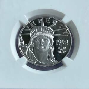 【最高鑑定】1998 W 1/2 Oz Proof Platinum American Eagle NGC PF70 UCAM パラジウム アンティーク モダン イーグル