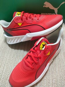 新品 定価16500 PUMA フェラーリ スニーカー 29cm Ferrari Maco レッド 赤 エンブレム プーマ レザー 公式コラボ