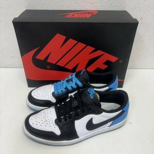 NIKE AIR JORDAN 1 LOW OG Black and Dark Powder Blue UNC CZ0790-104 size 7.5 ナイキ エアジョーダン1 AJ1 スニーカー 25.5cm 中古