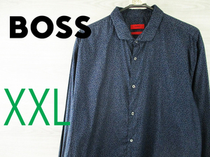 HUGO BOSS●ヒューゴボス＜ビッグサイズ・長袖柄シャツ＞●M1896y