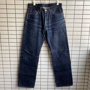 Denime ドゥニーム Lot.XX W32 ジーンズ ジーパン デニムパンツ 赤耳 セルビッチ 革パッチ 日本製 ボタンフライ　インディゴ　革パッチ