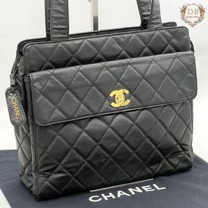 シャネル ターンロック マトラッセ ココ ショルダー PVC CHANEL レディース バッグ ゴールド金具 ブラック 肩掛け 黒 金 鑑定済み Auth