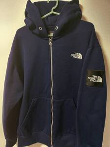 【XL メンズ】 THE NORTH FACE ノースフェイス Square Logo Full Zip スクエア ロゴ フル ジップ パーカー 裏起毛 ネイビー NT62038