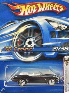 新品未開封 保管品 ミニカー 旧ロゴ Mattel マテル Hot Wheels ホットウィール 玩具 69 Camaro 21/38 2006 FIRSTEDITIONS カマロ 黒/293