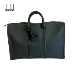 dunhill ビジネスバッグ レザー PVC 型押しロゴ チャーム付き