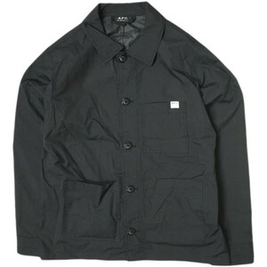 A.P.C. アーペーセー 21SS VESTE NATHANAEL リップストップナイロンシャツブルゾン 24213-1-31962 M ブラック ジャケット アウター g15664