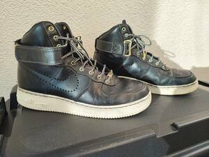 激レア　ナイキ AIR FORCE 1 HIGH PREMIUM LE 黒 27.5cm NIKE エアフォース1 ハイ プレミアム レザー 386161-005