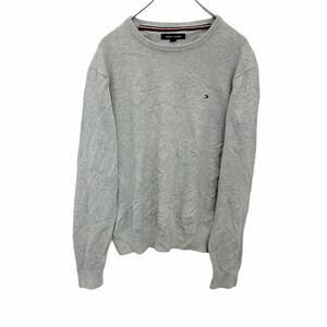 TOMMY HILFIGER ニット Lサイズ トミーヒルフィガー グレー 古着卸 アメリカ仕入 t2202-3282