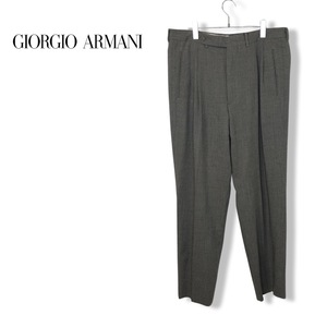 ★ジョルジオアルマーニ GIORGIO ARMANI★メンズ 2タック スラックス パンツ スーツパンツ 茶系 size 50 管:C:12