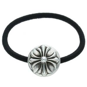 クロムハーツ Chrome Hearts HAIRBAND/クロスボールボタンヘアゴム シルバーコンチョ 中古 NO05