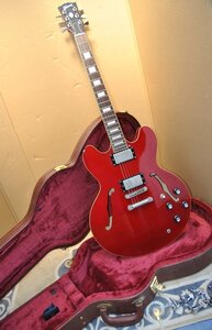 ☆綺麗【 セミアコギター ES-335 Number A28376 cherry 】Gibsonロゴ入りハードケース付 L11293