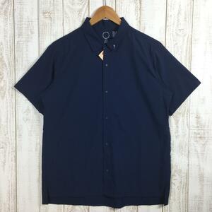 MENs M 山と道 UL ショートスリーブ シャツ UL Short Sleeve Shirt 入手困難 YAMATOMICHI ネイビー系