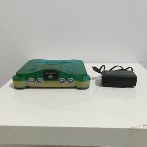 任天堂 Nintendo NINTENDO 64 クリアブルー 本体のみ ゲーム 通電のみ確認済み 動作未確認 ジャンク