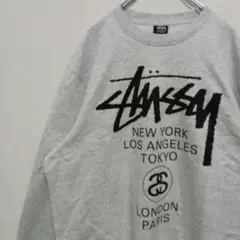 STUSSY ステューシー スウェット デカロゴ XL ワールドツアー