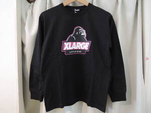 X-LARGE エクストララージ XLARGE Kids ソデ スランテッドゴリラ L/STEE 長袖Ｔシャツ ブラック 140 キッズ 最新人気品 送料230円～