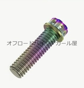 64チタン合金(TC4/GR5) フランジボルト カッティングヘッド M8 25mm P1.25【チタン焼色】 bo16