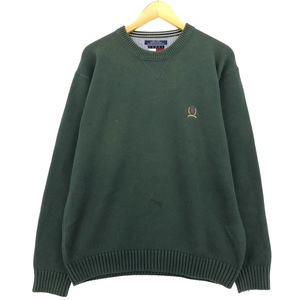 古着 90年代~ トミーヒルフィガー TOMMY HILFIGER コットンニットセーター メンズXL相当 ヴィンテージ /eaa434628