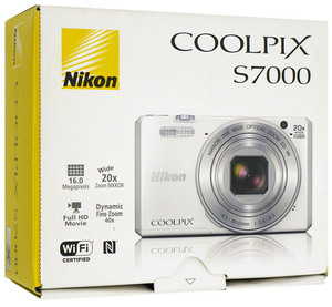 【中古】Nikon製 デジカメ COOLPIX S7000 ホワイト/1602万画素 元箱あり [管理:1050018414]