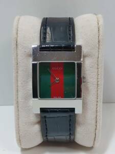 GUCCI グッチ レディース ウォッチ 腕時計 シェリーライン クロコダイルレザー クォーツ 7700L 【美中古】