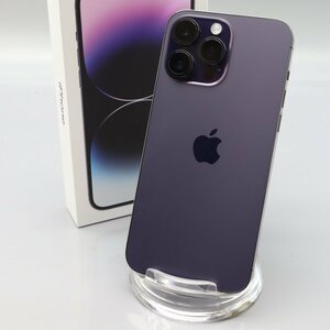 Apple iPhone14 Pro Max 128GB Deep Purple A2893 3L314J/A バッテリ100% ■SIMフリー★Joshin3555【1円開始・送料無料】