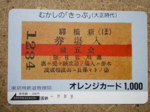 a1433・むかしのきっぷ　大正時代　入場券　国鉄オレカ