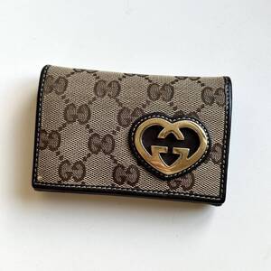 グッチ　GUCCI 名刺入れ　グッチシマ　ラブリーハート