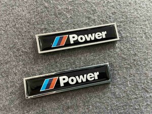 ★BMW Power★30★ ステッカー エンブレム デカール プレート スクラッチを隠す シール装飾 バッジステッカー 2枚セット