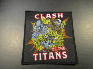 CLASH OF THE TITANS 刺繍パッチ ワッペン slayer megadeth testament 黒枠 / Suicidal Tendencies Alice in Chains metallica motorhead