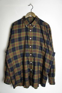 美品正規 21AW SOPHNET ソフネット Star Elbow Patch Shirt 長袖 スター エルボーパッチ シャツ SOPH-212046 茶 L 本物 1021N