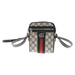 GUCCI グッチ GGスプリーム キャンバス ショルダーバッグ ベージュ/ネイビー 598127