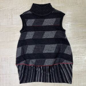 Bell Pony ベル ポニー モック ネック ニット チュニック サイズ 3 グレー 系 ベスト KNIT made in Japan 日本製 612