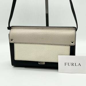 【美品】FURLA フルラ LIKEMINI ライクミニ ショルダーウォレット ショルダーバッグ 斜め掛け フォーマル 冠婚葬祭 シンプル BB000313