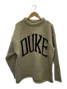 ONE FIFTH◆セーター(厚手)/タグ付/22AW/COLLEGE KNIT DUKE/2/ウール/GRY