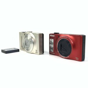Nikon ニコン COOLPIX S8000/S8200 コンパクトデジタルカメラ まとめ売り 2台セット バッテリー付き◆動作品