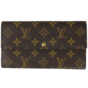 ルイ・ヴィトン Louis Vuitton ポルト モネ クレディ 札入れ 小銭入れ 二つ折り 長財布 モノグラム ブラウン M61725 レディース 【中古】