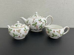 WEDGWOOD ウェッジウッド ワイルドストロベリー ティーポット シュガーポット クリーマー 食器 