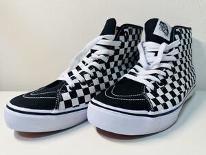 VANSバンズ/V38CL DECON SK8 黒白チェック 27.5㌢