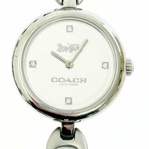 【1円スタート】【箱付き】COACH コーチ CA.122.7.14.1566 SS シルバー文字盤 クオーツ レディース腕時計 277087