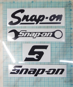 残りが僅か 早い者勝ち スナップオン Snap-On ステッカー 反射タイプ ブラック 新品未使用品 4枚まとめて 送料無料