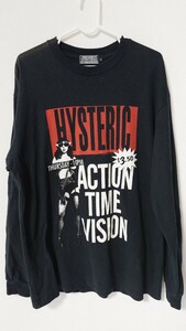 ヒステリックグラマー HYSTERIC GLAMOUR ロンT 長袖Tシャツ 黒 ブラック　サイズL　送料無料