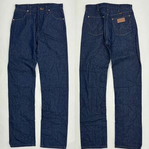 美品!濃紺USA製 Wrangler 13MWZ カウボーイ ジーンズ ストレート『W31 L34』ラングラー デニム ウエスタン パンツ